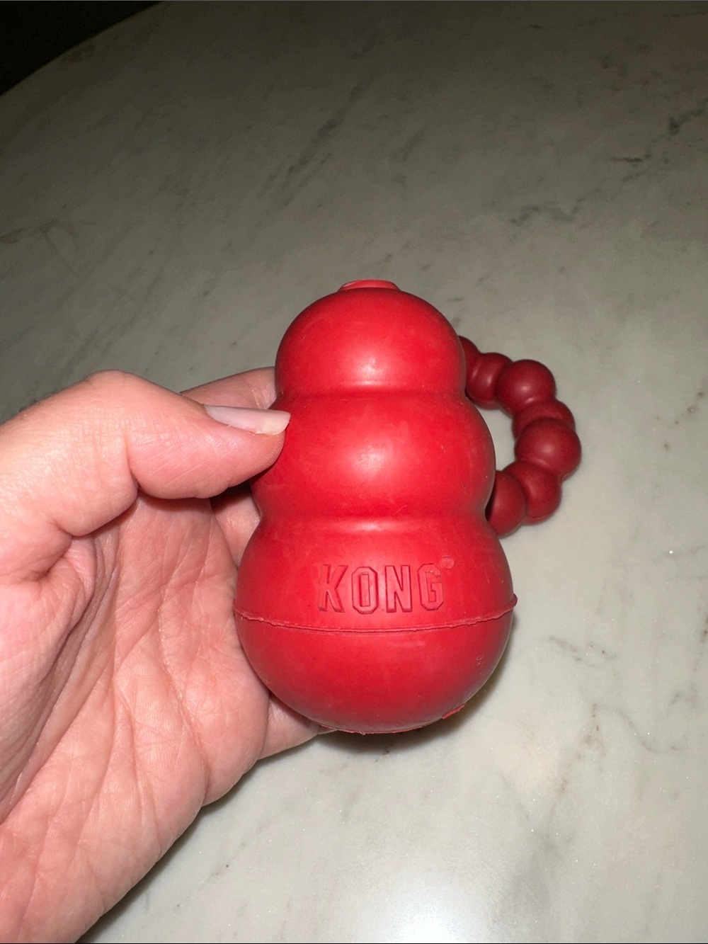 Kong Red Rubber Chew Toy and Beaded teething Ring - Picture 2 of 4